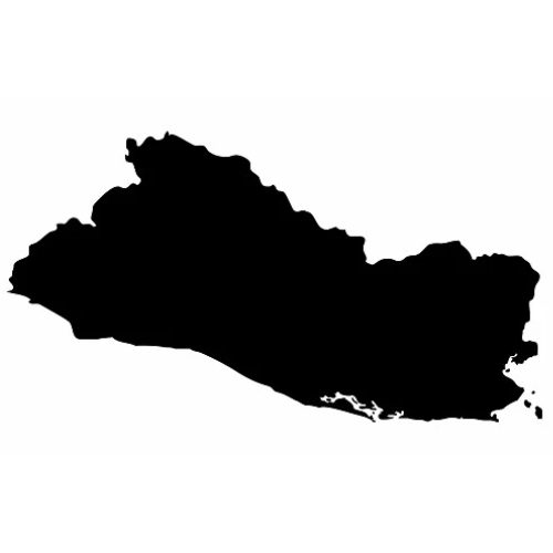 Silhouette of the country El Salvador.