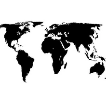Load image into Gallery viewer, Silhouette of the following: Carribbean, Africa, Central America, South America, North America, Asia, Middle East.
