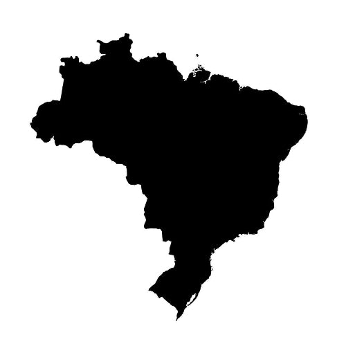 Silhouette of the country Brazil.